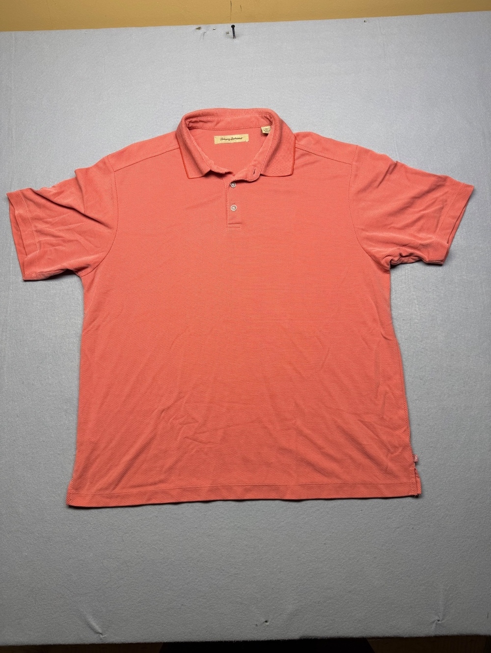 Tommy Bahama Polo Shirt Men XL Coral Casual